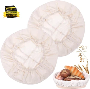 2 Stück Runde Brot Gärkorb Stoff, Sauerteig Banneton Korb Liner, Schüssel Co - Bild 1 von 8