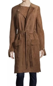 Helmut Lang Suede Trench coat  - Picture 1 of 6