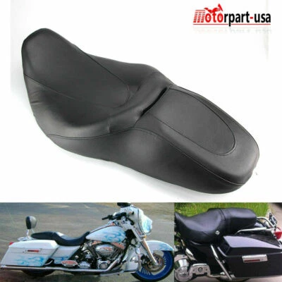 Low-Pro Driver Passenger Seat For Harley Touring Street Glide Road King 2008-Up - Image 1 of 4