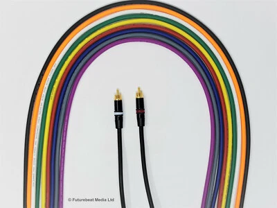 Van Damme Pro Grade RCA Phono Cables Pure OFC Silver Plated Leads   - Image 1 of 4