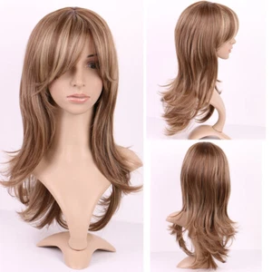 US Natural Long Wavy Curly Straight Wigs Hair Full Wigs Cosplay Party Sexy Women - Picture 1 of 51