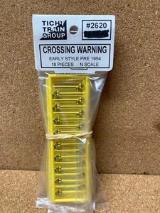 Tichy Train N Scale - 2620 Crossing Warning Signs Early Pre 1954- Pack of 18 - Picture 1 of 1