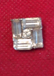 Beautiful Stunning Square Rhinestone Buttons Set of 4 - Picture 1 of 3