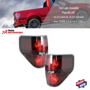 Pair Tail Lights For Ford F-150 2009-2014 Pickup Left+Right Side Halogen Red - Picture 1 of 12