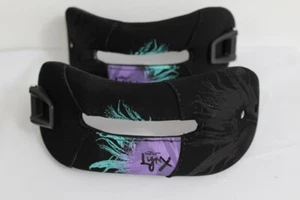 New Set Raiden Lynx Snowboard Bindings Replacement Ankle Straps Black Purple S/M - Picture 1 of 1