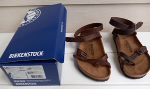 Birkenstock Yara Oiled Leather Sandal 'Habana' Size 40 / 9 Women's NEW - Picture 1 of 6