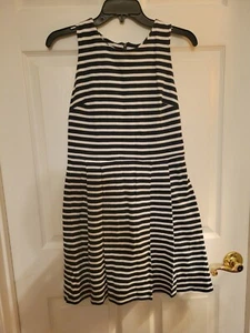 Ladies Navy & White Striped Sleeveless Dress, sz 4, by Loft - Picture 1 of 2