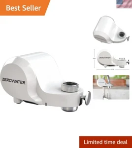 White Faucet Filter System Lead Reduction Chlorine PFOA PFOS Easy Install - Picture 1 of 8
