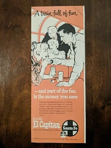 1958 Vintage Santa Fe Druck Anzeige. Besuchen Sie den Südwesten, New Mexico, Arizona - Bild 1 von 1