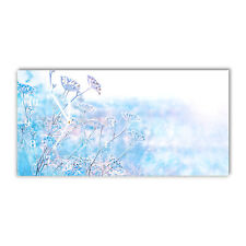 Tulup Glass Wall Clock 60x30cm Art Print - White - Winter Snow Christmas