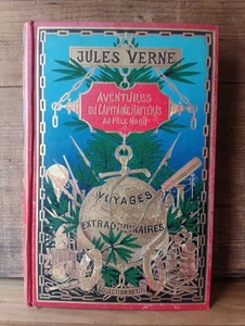 Jules Verne Mending Hetzel Globe Gold Adventures the Captain Hatteras - Picture 1 of 10
