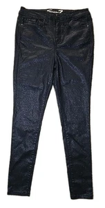 Seven7 Woman's Black Madison Skinny Jeans Allover Sparkle Glitter Size 8. - Picture 1 of 9