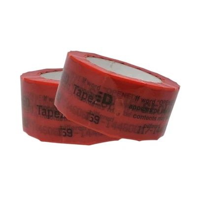2 Roll Tamper Evident Tape Tapezon Secured Red Tape I17-1446062 If Open Appears. - Image 1 of 4
