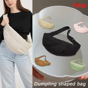 Unisex Crescent Shoulder Bag Small Sling Crossbody Bag Half Moon Shape Bag Gift - Picture 1 of 25