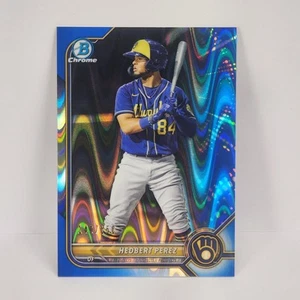 Hedbert Perez 2022 Bowman Chrome Prospects Blue RayWave Refractor /150 #BCP-67 - Picture 1 of 2