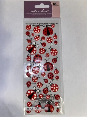 LADYBUGS - EK Éxito Hoja de Adhesivos Álbum de Recortes Planificador Artesanía Pegatinas Foto 1 de 3