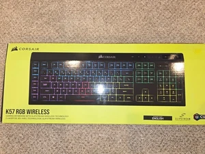 Corsair K57 czarna bezprzewodowa klawiatura do gier RGB RGP008S z technologią Slipstream - Zdjęcie 1 z 4