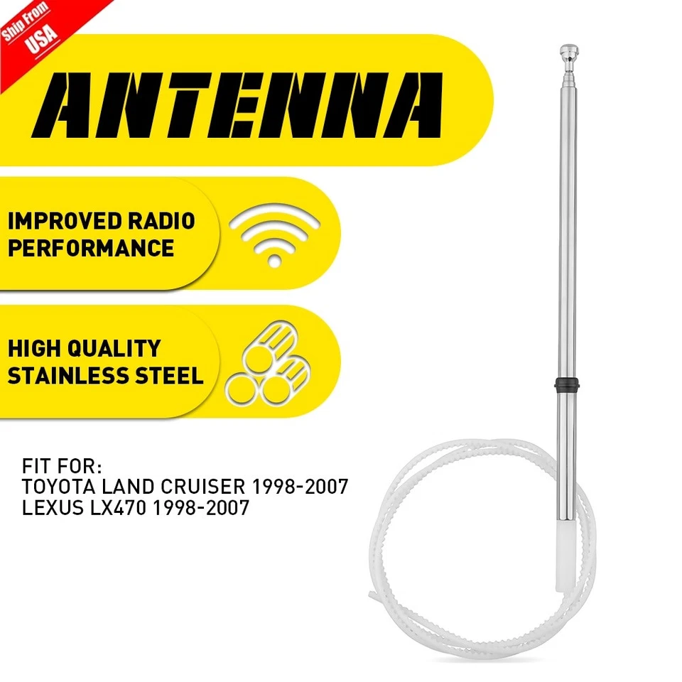 Replacement For 1998-2007 Toyota Land Cruiser Power Antenna Mast Cable Cord - Image 1 of 4