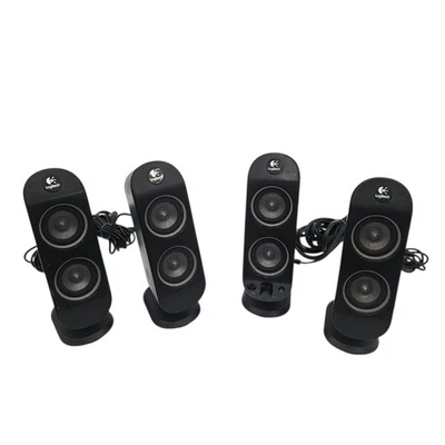 Logitech X-230 Computer Speakers Set Of 4 Speakers Only Tested - Immagine 1 di 4