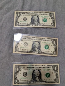 One Dollar ***Star Note*** B 2013 Series Duplicate Error Bills Set of 3 - Picture 1 of 3