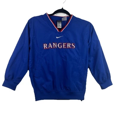 Nike Team MLB Texas Rangers Windbreaker Pullover Jacket Center Swoosh Boys 8/10 - Image 1 of 4