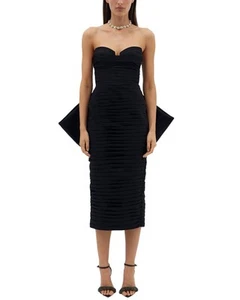 Rachel Gilbert Marji Midi Dress Women's Black Au 0 / Us 2 - Picture 1 of 3