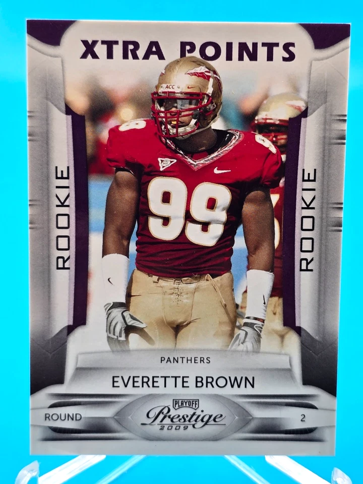 Everette Brown 2009 Prestige EXTRA Points Rookie Card 9/50 #137 FSU - Panthers - Image 1 of 2