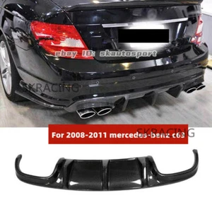 FOR 08-11 MERCEDES-BENZ C63 AMG BIG SHARK FIN CARBON FIBER REAR BUMPER DIFFUSER - Picture 1 of 5