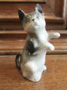 ancienne statuette biscuit vernissé chat - Imagen 1 de 1