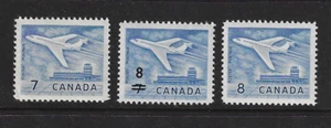 Canada Sc# 414-430-436 Jet Plane Set of 3 Single Stamps MNH - Picture 1 of 2