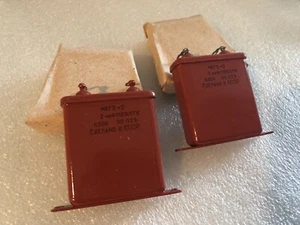 2uF 630V MBGO-2 Qty2 МБГО-2 TESTED! USSR Military PIO Audio Capacitors NOS - Picture 1 of 8