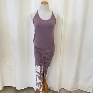 Women's Young Fabulous & Broke Purple Spiral Ruched High Low Maxi Dress Small - Picture 1 of 5