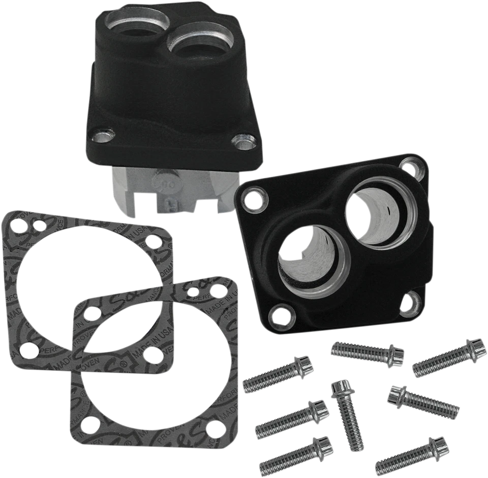 Juego de guía S&S Tappet, estilo stock, negro, fundido, Harley EVO Big Twin 1984-1999 Foto 1 de 1