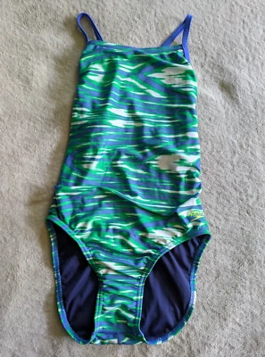 Traje de baño SPEEDO de una pieza para mujer 6/32 traje de baño verde azul Foto 1 de 4