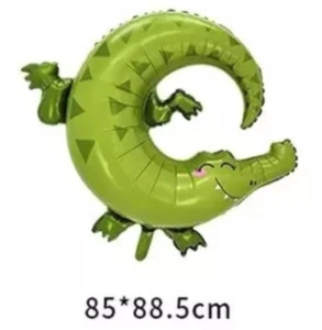 30" Jungle Safari Zoo Animal Crocodile Foil Balloon For Kids Birthday Decoration - Picture 1 of 1