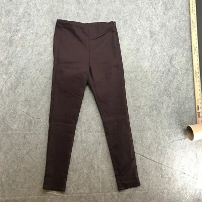 Pantalones Divided by H&M para mujer talla 8 cremallera lateral legging ajustados elásticos borgoña Foto 1 de 4