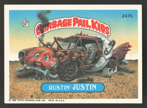Rustin' Justin 1986 Topps Garbage Pail Kids Series 6 #247b EX {0706