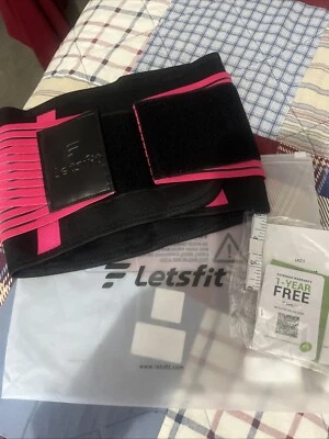 Nuevo con etiquetas Cinturón Entrenador de Cintura Letsfit Entrenamiento para Mujer Tónico Abdomen Rosa y Negro Pequeño. Foto 1 de 4
