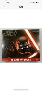Boy's Youth Disney Star Wars 12 Days of Socks Shoe Size 10-4 - Picture 1 of 6