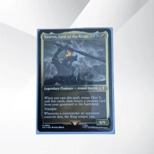 Sauron, Lord of The Rings Mythic LTC 0084 Magic: MTG Display Commander Card - Picture 1 of 3