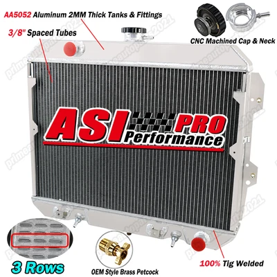 3 Rows Aluminum Radiator For 1981-1983 NISSAN DATSUN 280ZX L28E 2.8L L6 AT/MT Foto 1 de 4