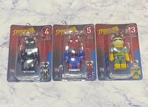 BE@RBRICK Happy Lottery Spiderman Bearbrick Set of 3 Spiderman Dr. Octopus - Picture 1 of 5