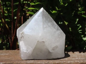 Generador de cristal de cuarzo transparente de 383 gramos pulido y áspero 70 mm de altura - Imagen 1 de 7