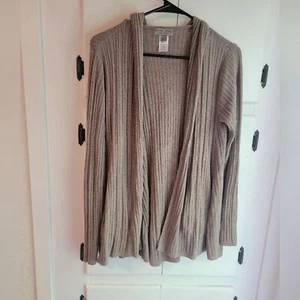 Barefoot Dreams Cozy Chic Ultra Lite Ribbed Travel Hoodie Open Cradigan - Bild 1 von 4