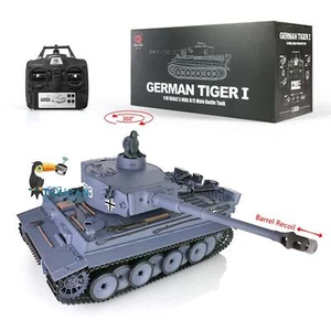RC Tank Henglong 1/16 7.0 Tiger I 3818 BB IR Battle Barrel Recoil FPV Smoke - Picture 1 of 11