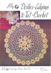 CROCHET PATTERN BOOKLET COPY Doilies & edgings to tat & crochet 16 patterns 15 - Picture 1 of 8