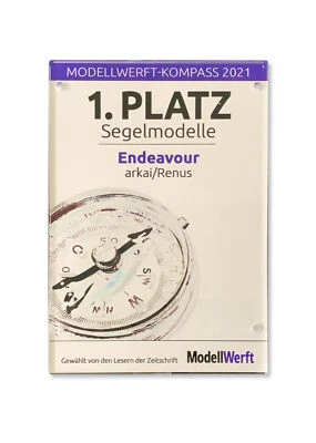 Segelboot Edelholz-Endeavour 100cm für den RC Ausbau vorbereitet mit Mast & Baum - Bild 1 von 4