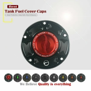 Motorrad CNC Tank Cover Caps Fuel Gas Case for Aprilia RSV4 RF/RR 2015-2020 - Picture 1 of 10