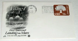 VIKING 1 1976 PRIMO VEICOLO SPAZIALE ATTERRAGGIO SU MARTE 20 LUGLIO COPERTINA OPERA D'ARTE SONDA SPAZIALE - Foto 1 di 1