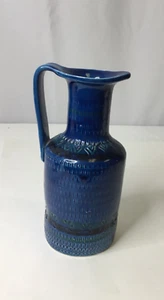 Vintage 1960s Bitossi Remini Blue MCM Pitcher, 9” tall stamped from Italy - Picture 1 of 5